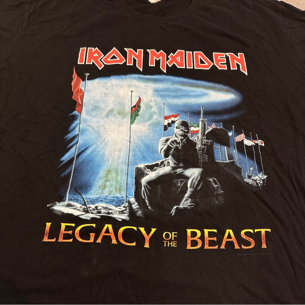 Iron Maiden Legacy Of The Beast World Tour 2019 Black T-shirt‎ Sz 3XL  Band Tee - Picture 2 of 8